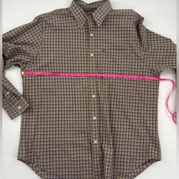 Polo Jeans Ralph Lauren Beige and Blue Checkered button down shirt - Picture 7 of 9